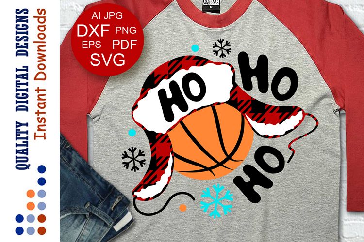 Basketball svg Hohoho example image 1