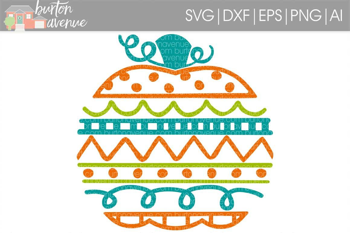 Doodle Pumpkin cut File - SVG DXF EPS AI PNG example image 1