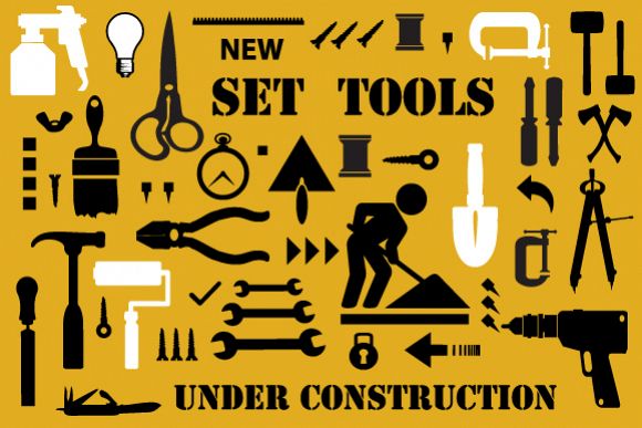 Set of building and electric tools example image 1
