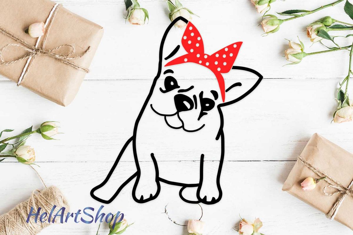 French bulldog with bandana example image 1