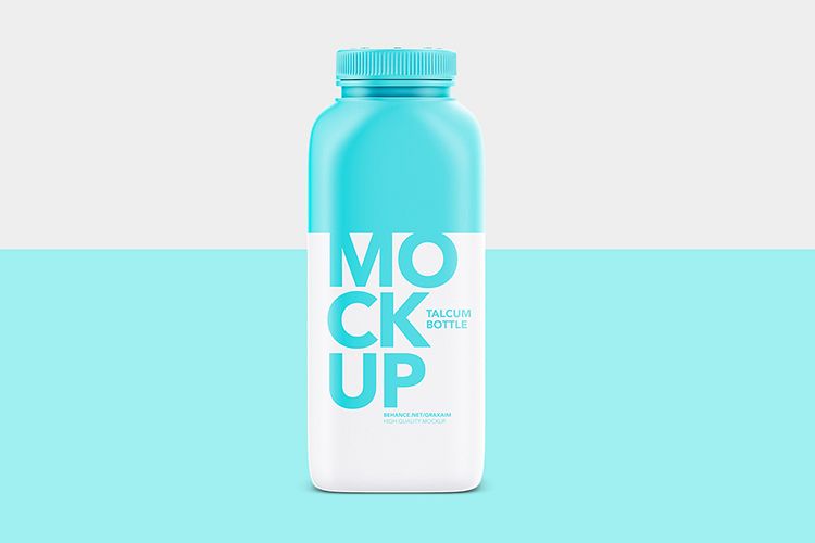 Talcum Plastic Bottle - Mockup example image 1