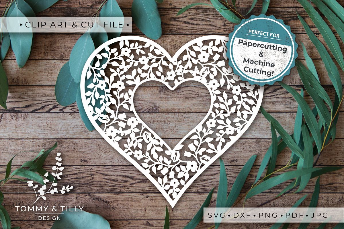 Download Blank Vintage Heart SVG DXF PNG PDF JPG (82740) | SVGs | Design Bundles