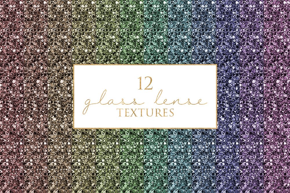 12 Glass Lense Texture Digital Paper Pack example image 1