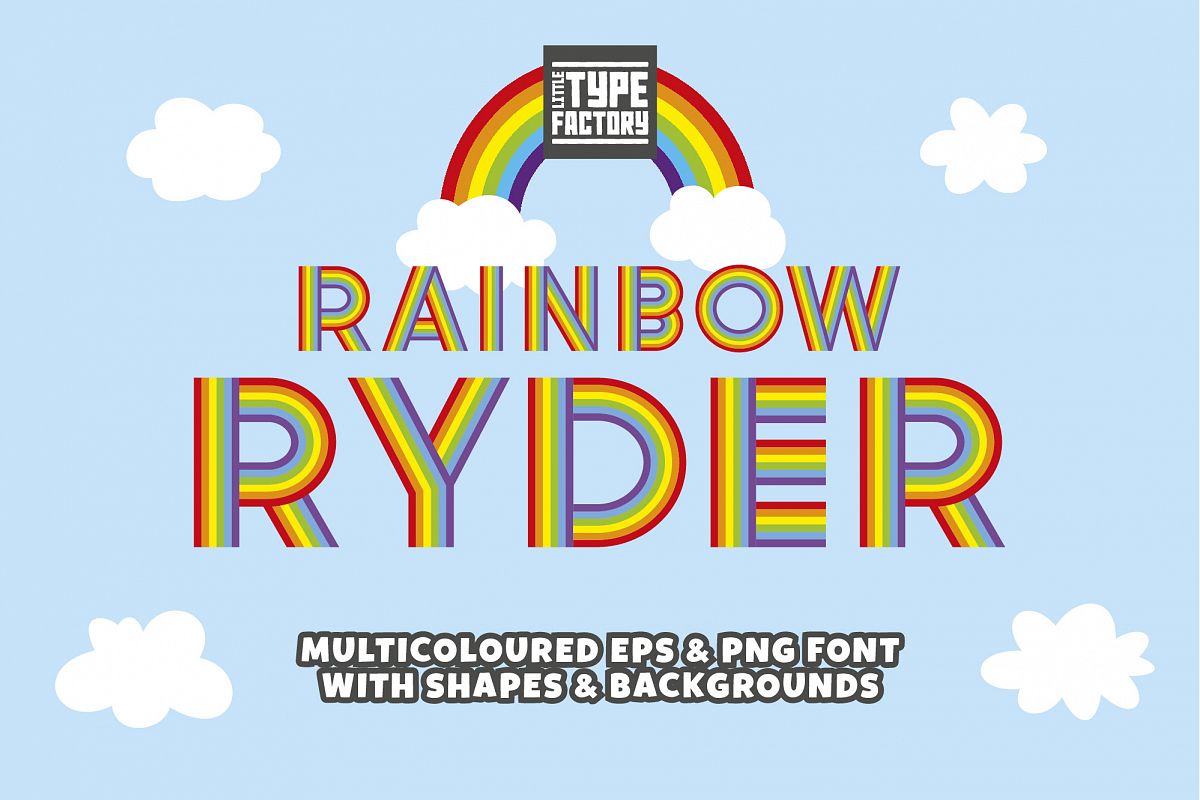 Rainbow Ryder EPS Font example image 1