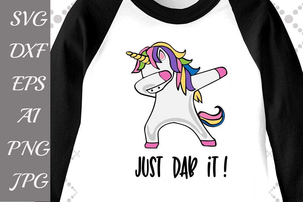 Dabbing Unicorn Svg example image 1