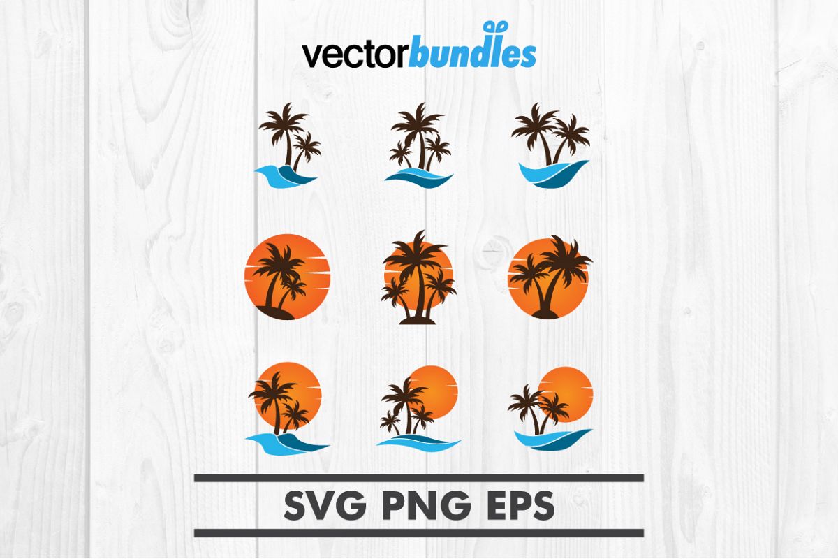 Palm tree clip art svg example image 1