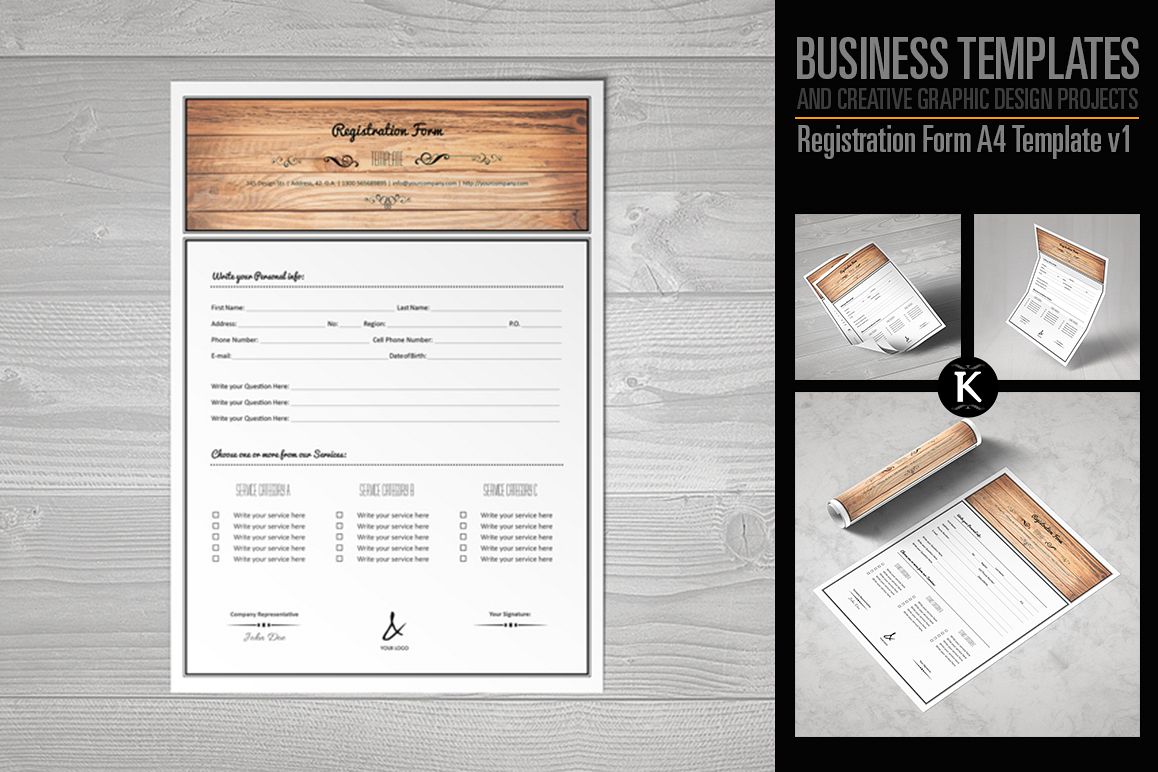 Registration Form Template v1 example image 1
