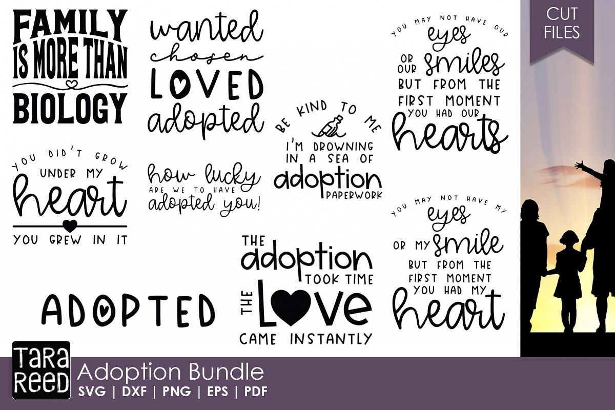 Adoption - Family SVG & Cut Files for Crafters example image 1
