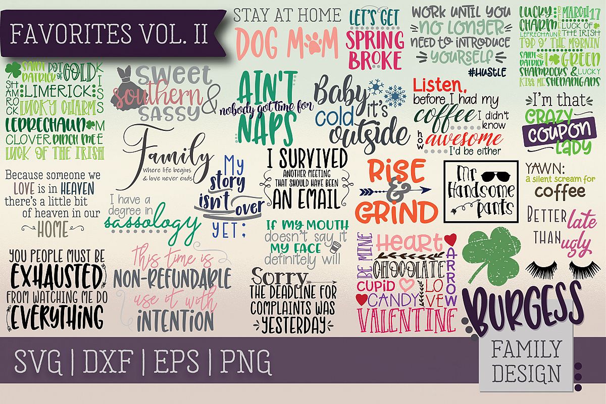 Favorites Bundle VOL II | SVG DXF EPS PNG example image 1