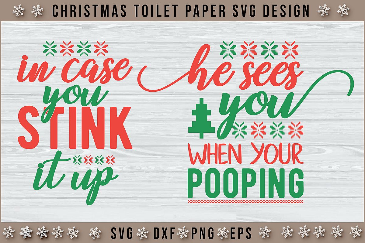 2 Christmas Toilet Paper SVG Bundle. example image 1