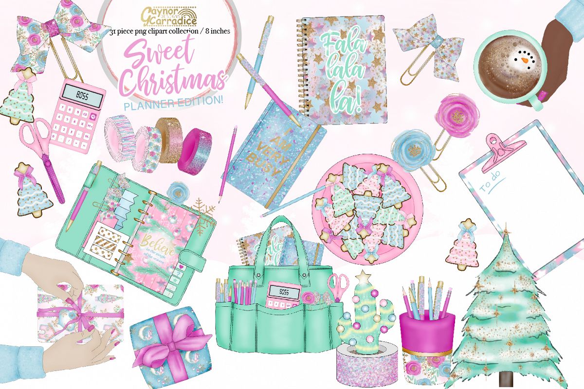Sweet Christmas - Christmas planner Clipart example image 1