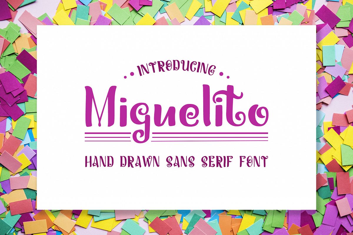 Miguelito - Hand Drawn Font example image 1