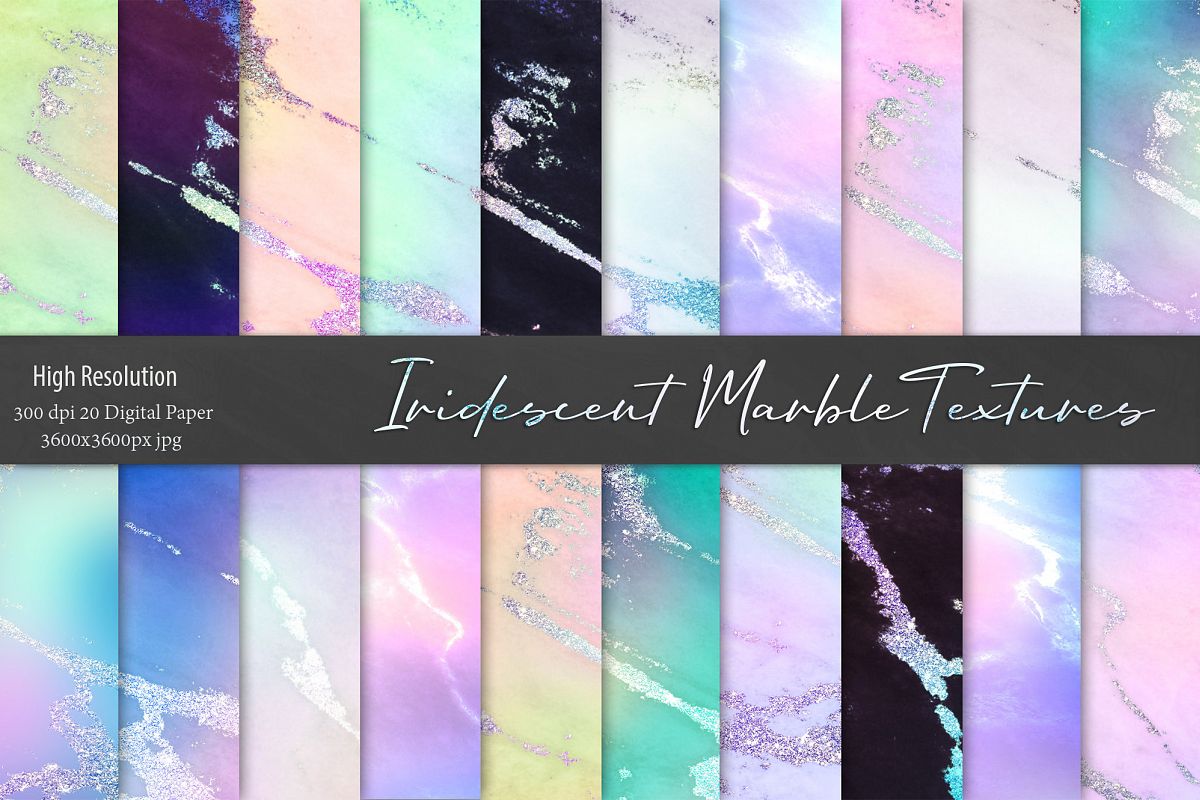 Iridescent Marble Textures example image 1