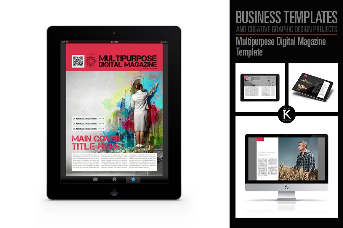 Multipurpose Digital Magazine Template example image 1
