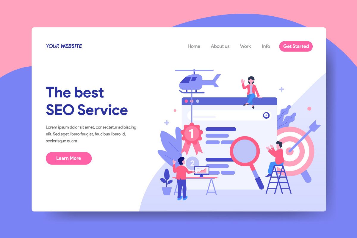 SEO Service Concept Illustration for Landing Page example image 1