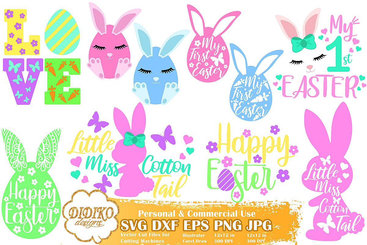 Easter Bundle SVG, Easter Bunny Bundle SVG, Easter Egg SVG (534527