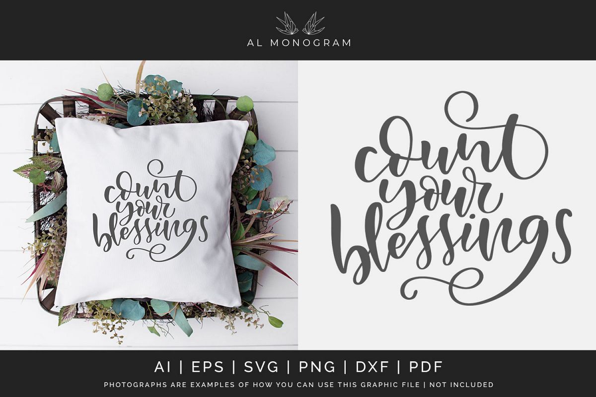 Count Your Blessings SVG Digital Laser Cut File example image 1