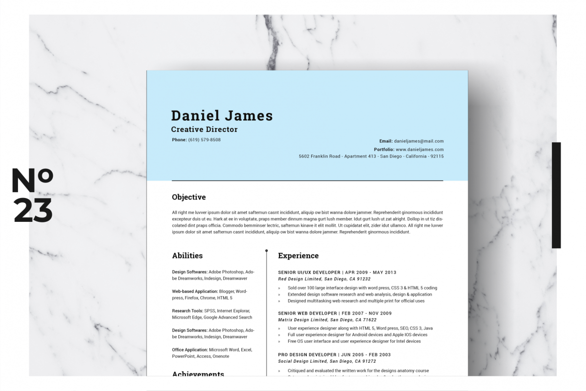 Resume Template Vol. 05 example image 1