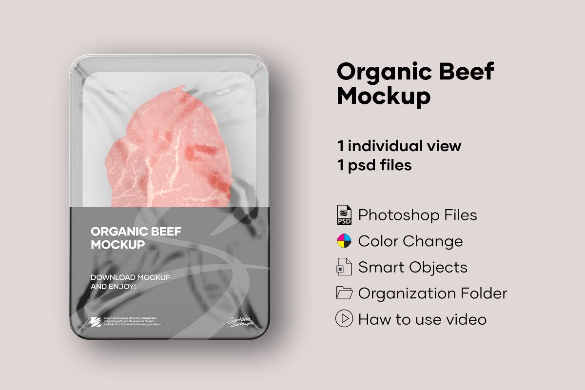 Organic Beef Mockup example image 1