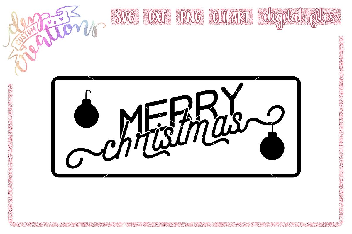 Merry Christmas - SVG DXF PNG Cut Files example image 1