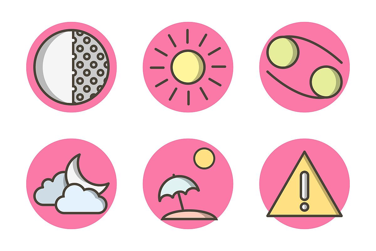 Set Of Weather And Season Icons example image 1