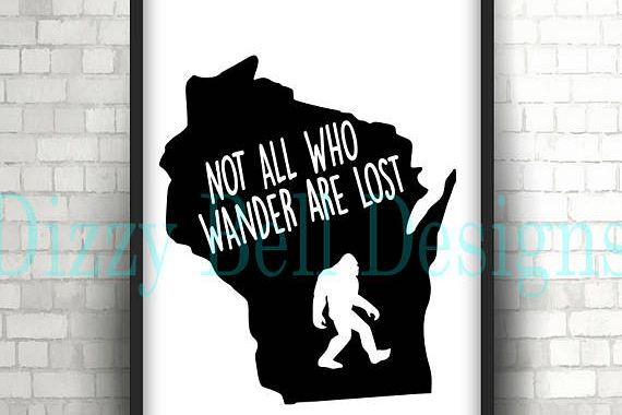 WISCONSIN State Sasquatch File, Digital Instant Download example image 1