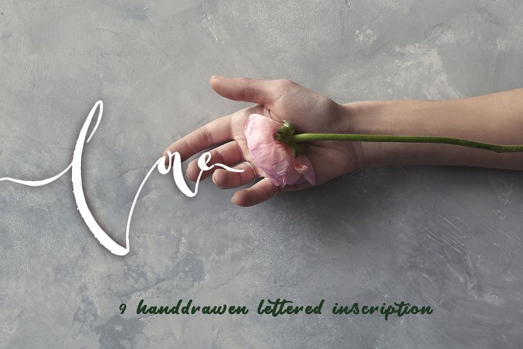Valentine's Day handdrawn lettering example image 1