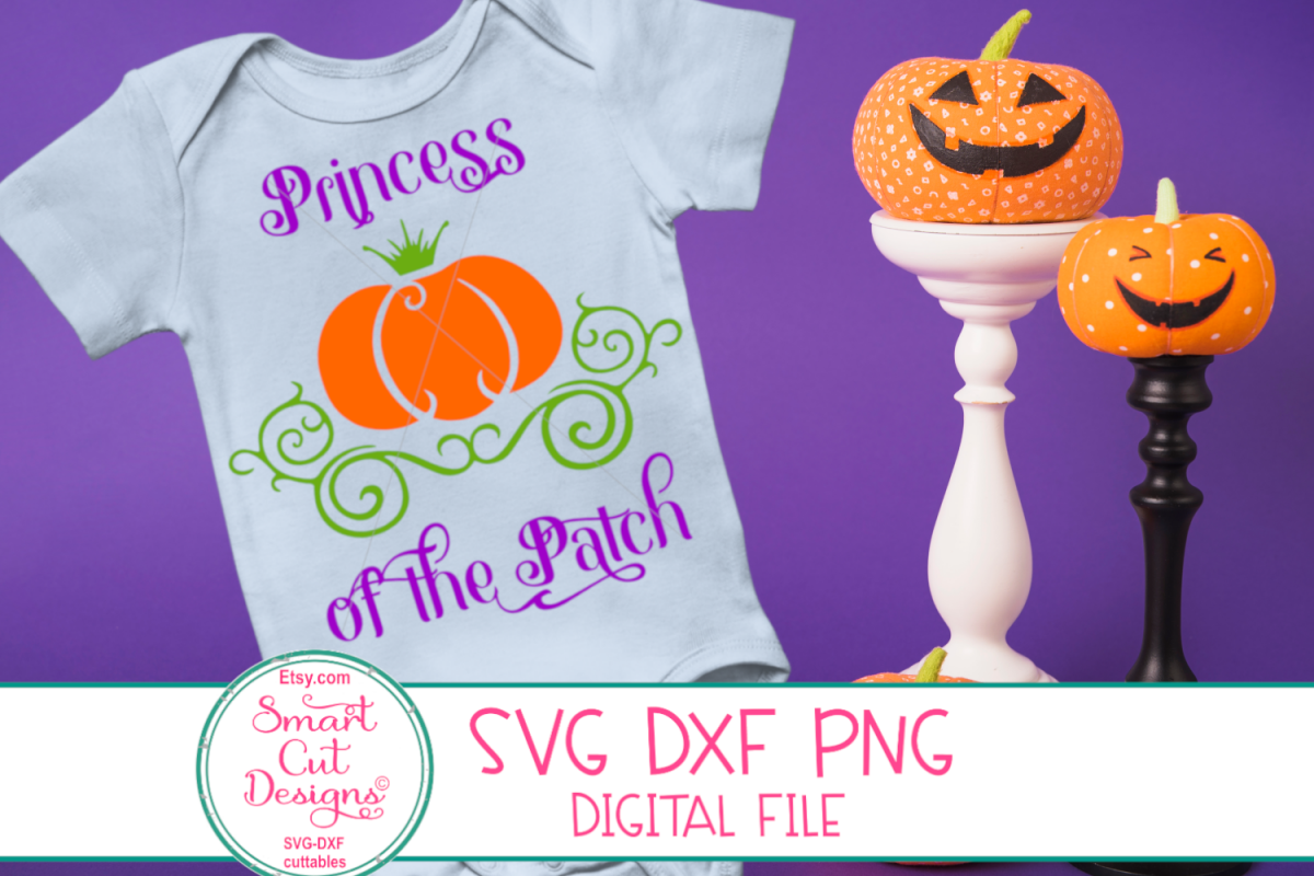 Princess Of The Patch SVG, Pumpkin Princess, Carriage, Crown example image 1