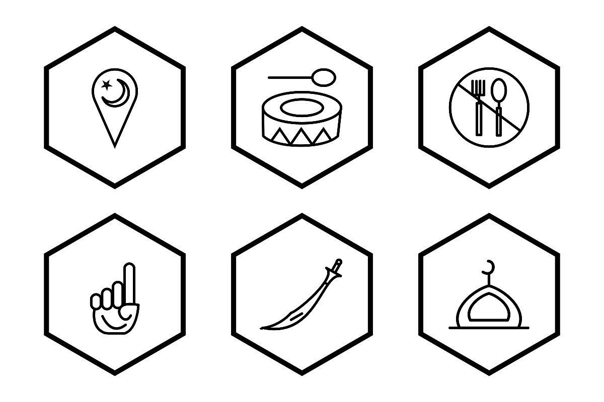 Set Of Ramadan Icons example image 1