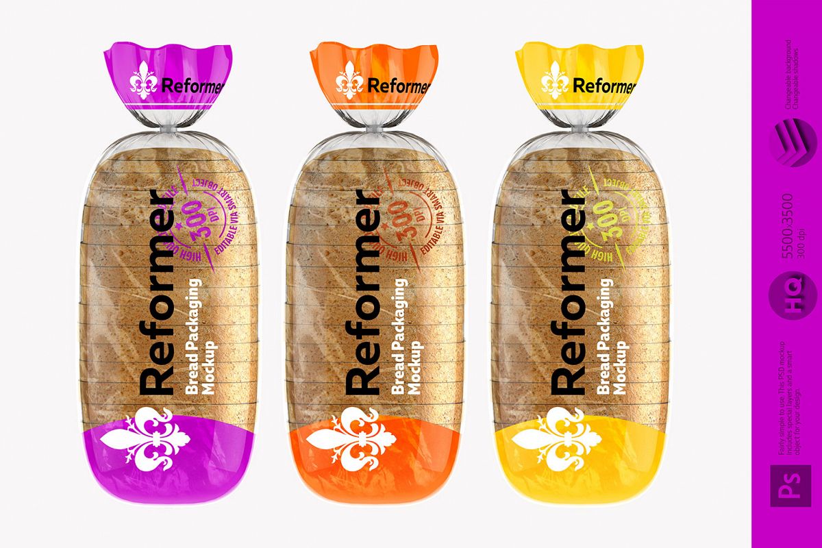 Bread package / 2 Mock-Ups presentation files example image 1