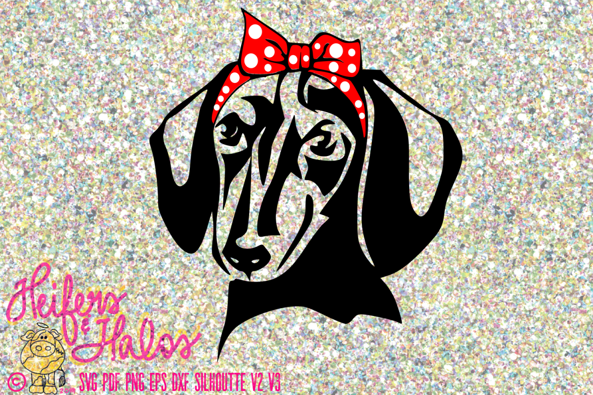 Dachshund doxie with bow and bandana digital file example image 1