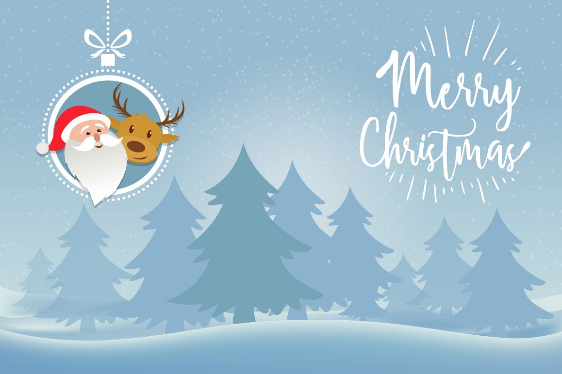 Christmas characters greeting card example image 1