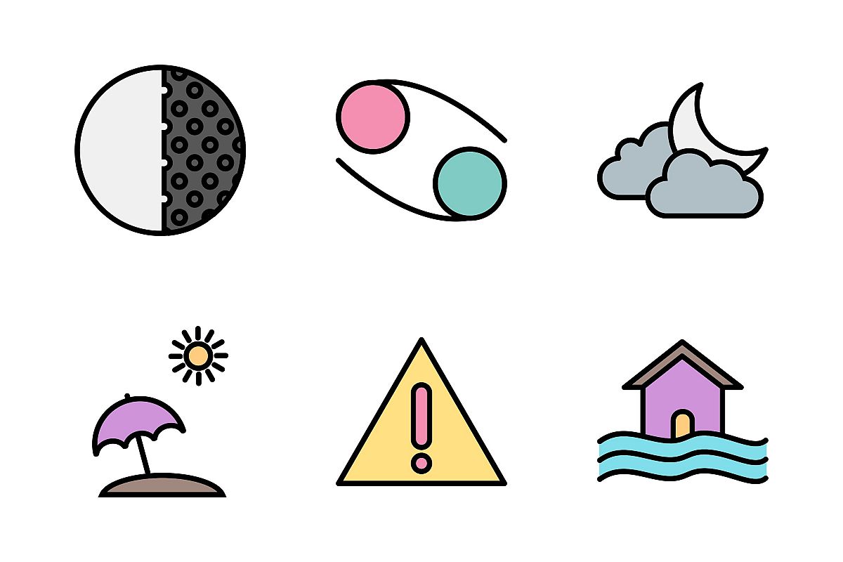 Set Of Weather And Season Icons example image 1