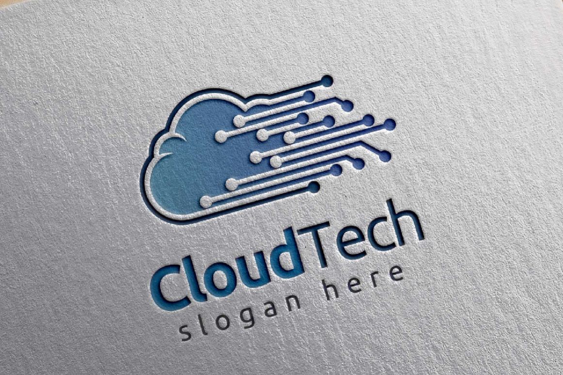 Cloud Tech Logo, Cloud Internet logo example image 1