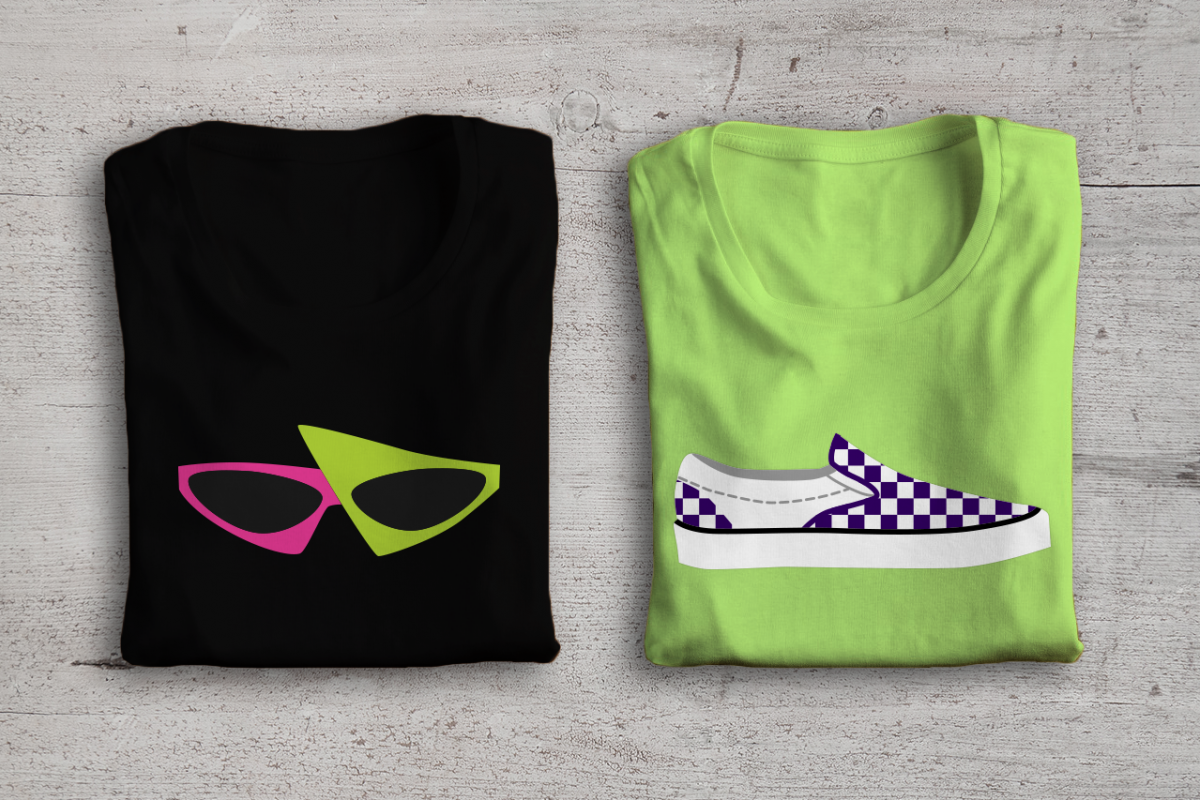 80s Fashion Set SVG File Cutting Template example image 1