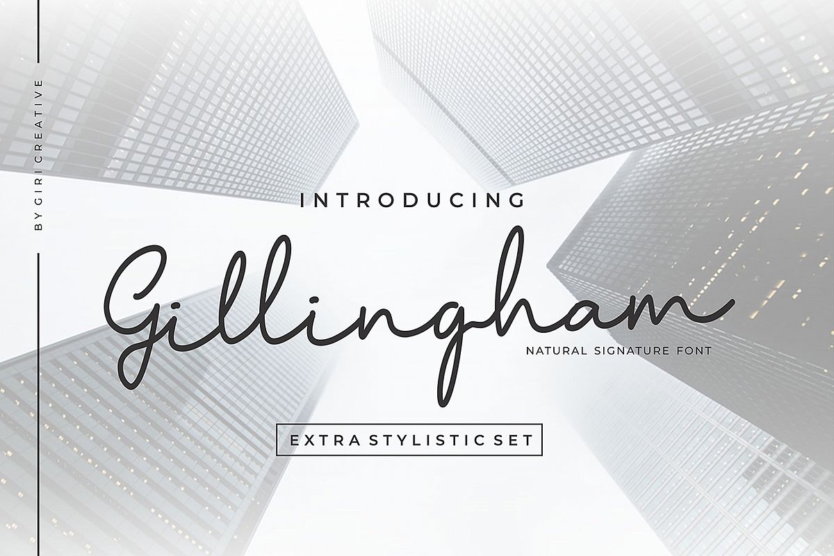 Gillingham - Signature Font example image 1