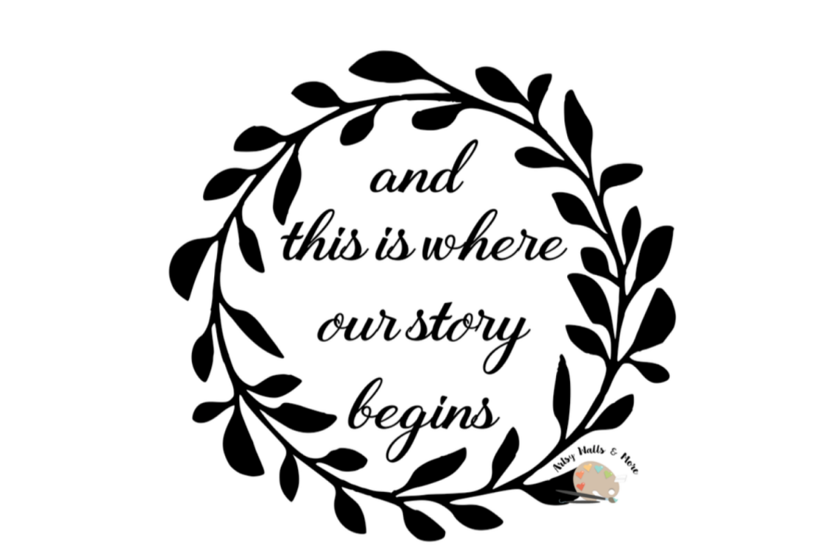 Download And this is where our story begins svg wedding svg wreath
