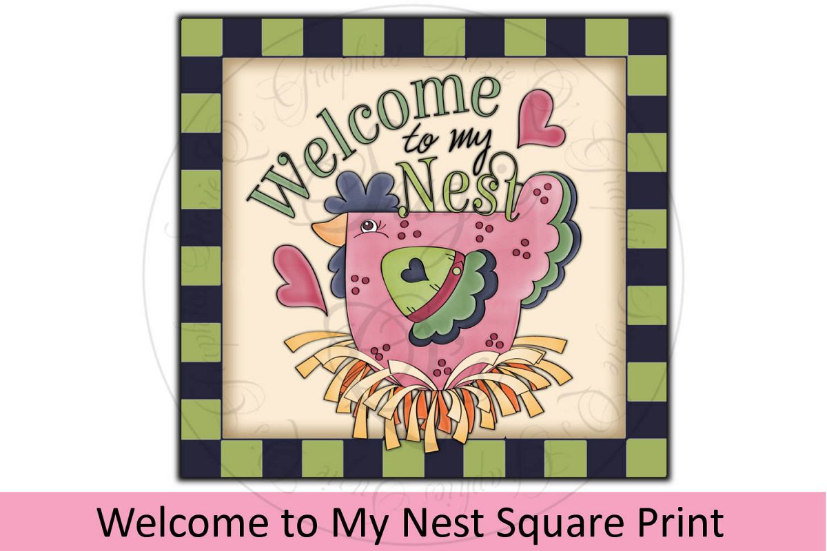 Welcome to My Nest Square Print example image 1
