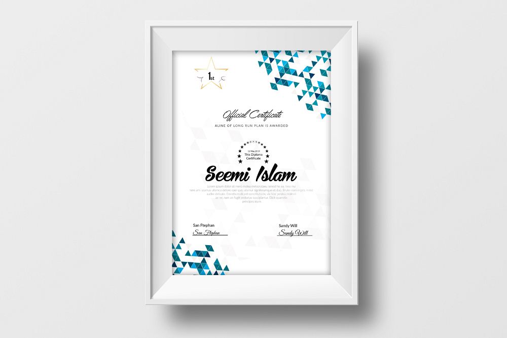 Vertical Certificate & Diploma Templates example image 1