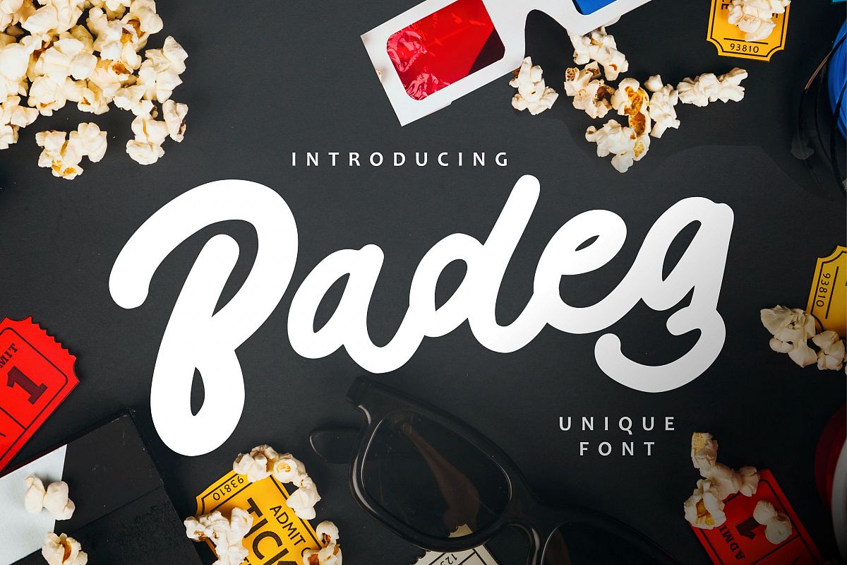Badeg - Unique Font example image 1