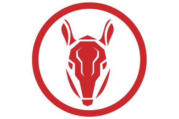 Armadillo Head Circle Retro example image 1