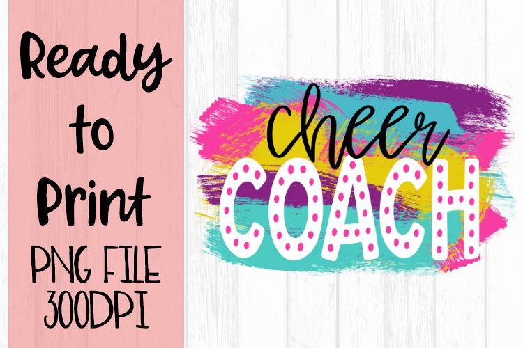 Cheer Coach Bright Preppy Design Ready to Print example image 1
