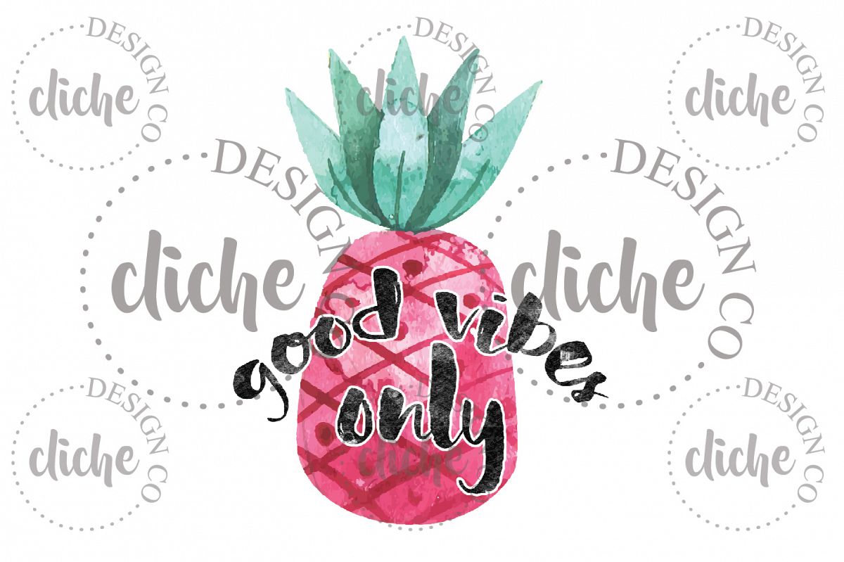 Summer Pineapple Sublimation Design example image 1