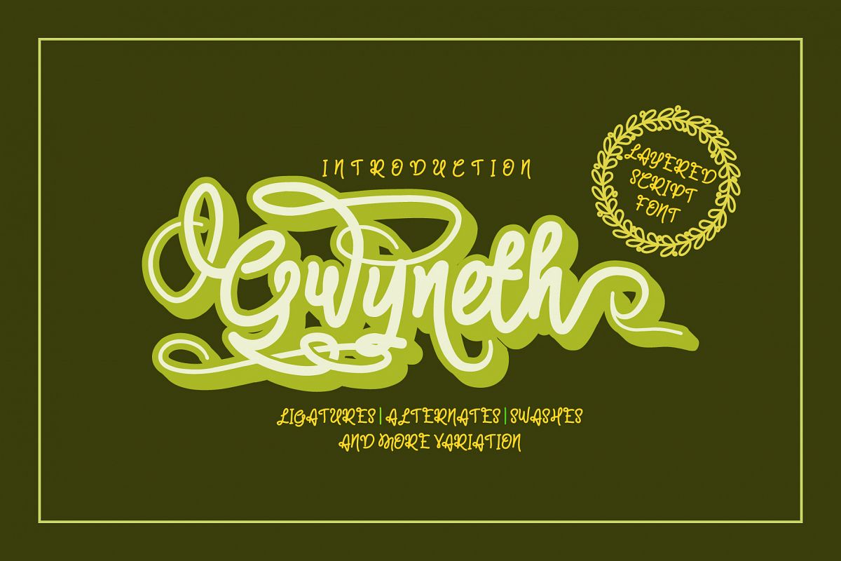 Gwyneth | modern script layered example image 1