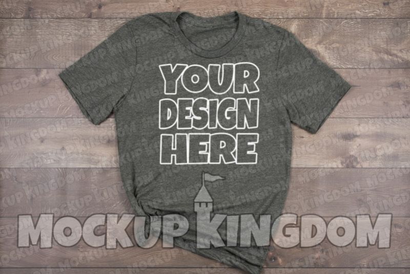 Unisex Crew Neck Shirt Mockup, Bella Canvas Mockup example image 1