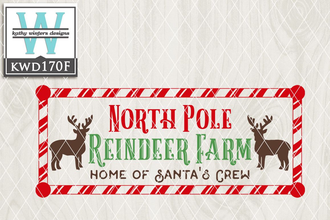 Christmas SVG - Reindeer Farm KWD170F example image 1