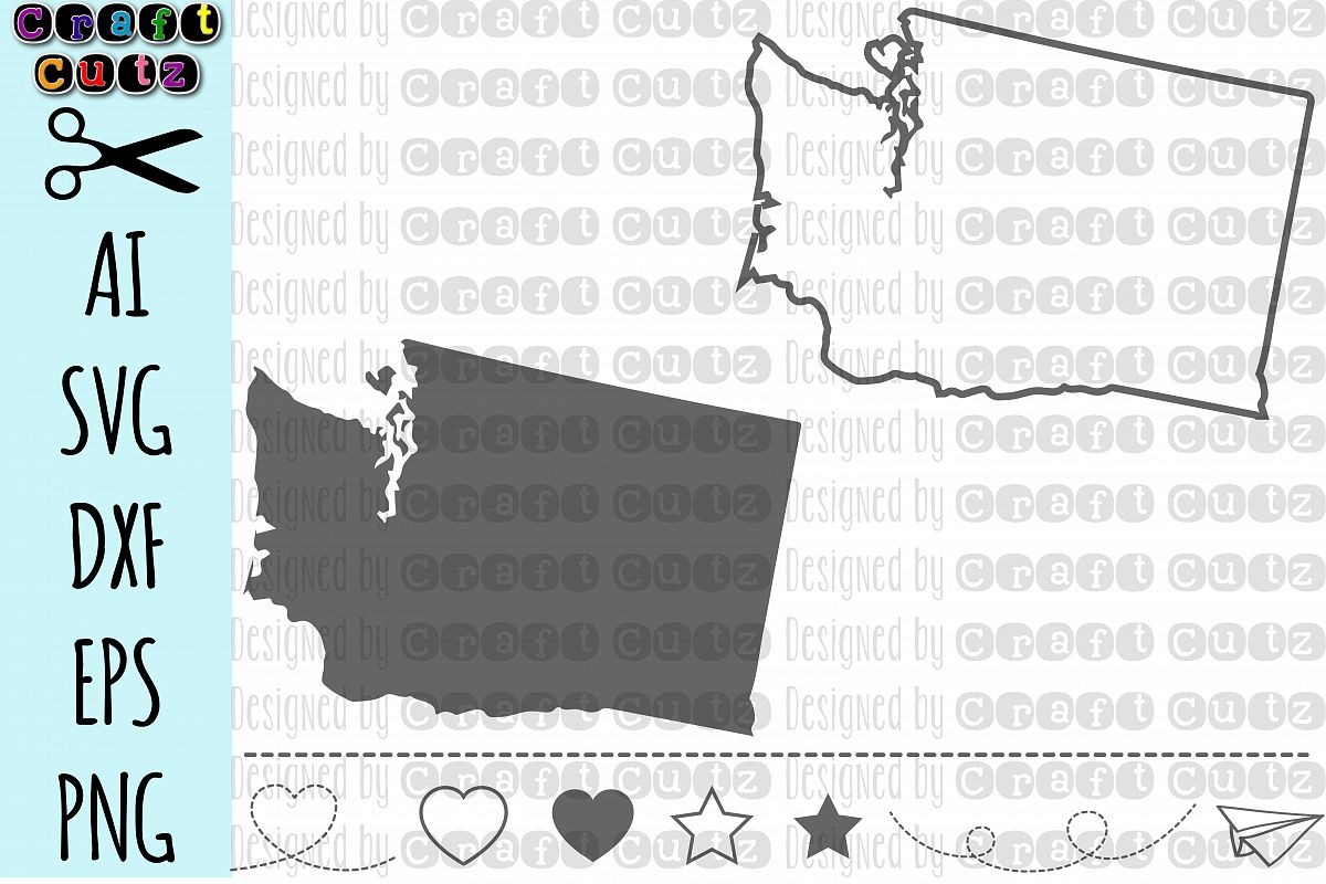 Washington Svg State Svg Files Washington Vector United States Svg State Clip Art Washington Cut File Washington State Outline