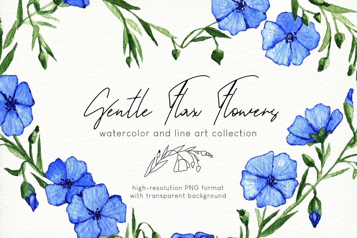 Gentle Flax Flowers example image 1