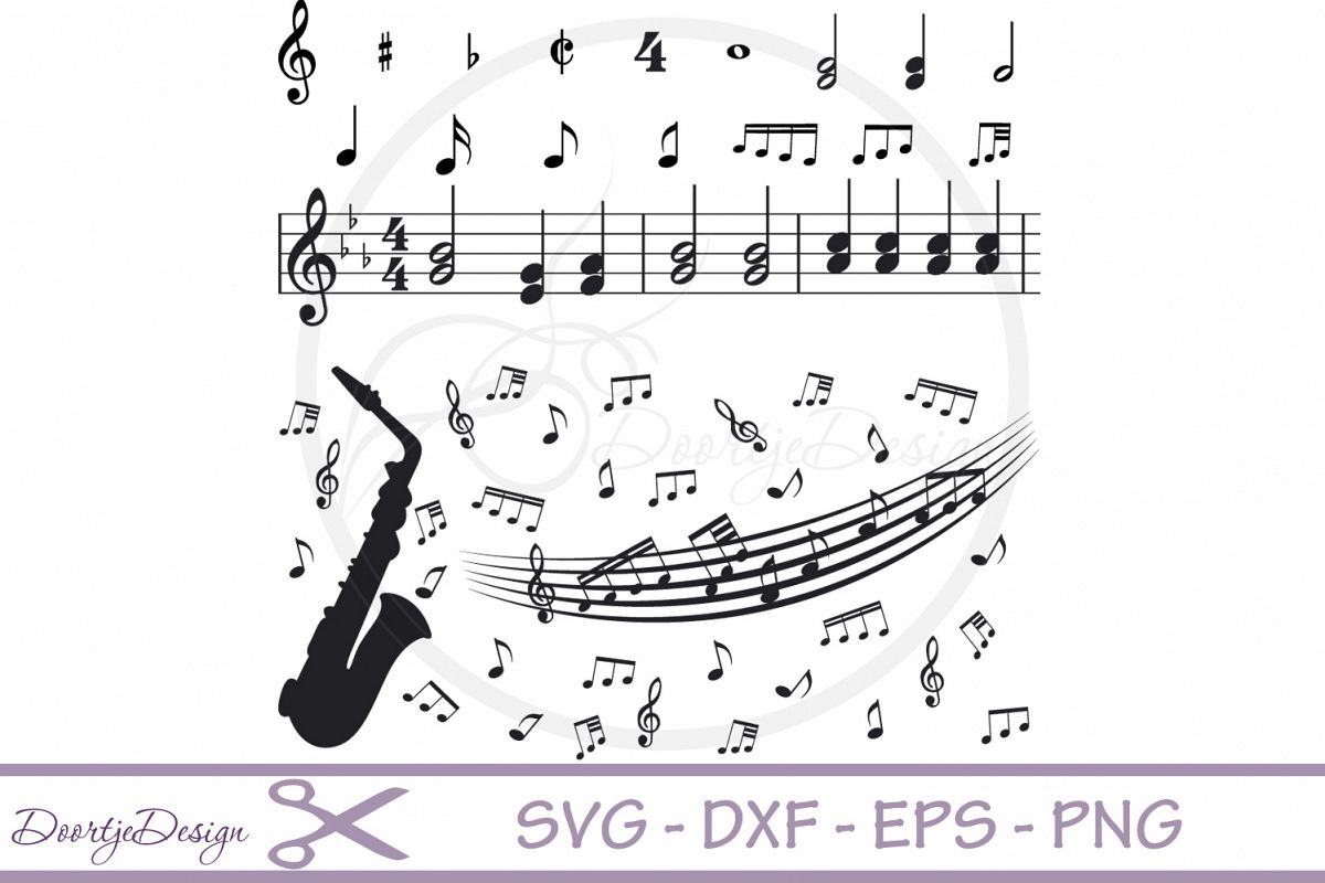 Download Music Notes SVG cut files