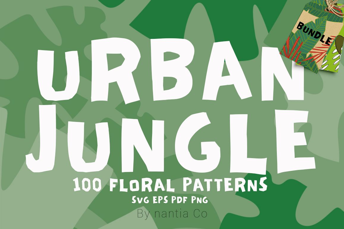 100 Urban Jungle Patterns-Bundle example image 1